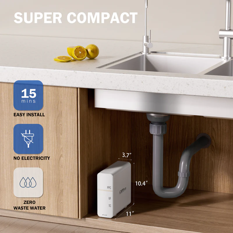 Frizzlife 0.01μm Ultra-Filtration Under-Sink Water Filter System, GX99 2